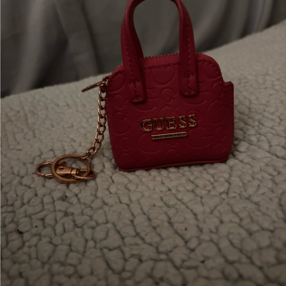 Guess Pink Key & Card Holder Vibrant Accessory